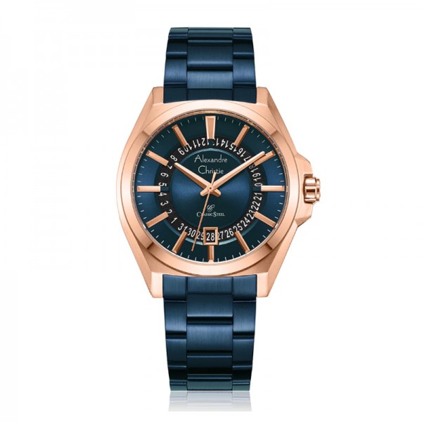 Alexandre Christie AC 8688 Rosegold Blue Man MDBURBU